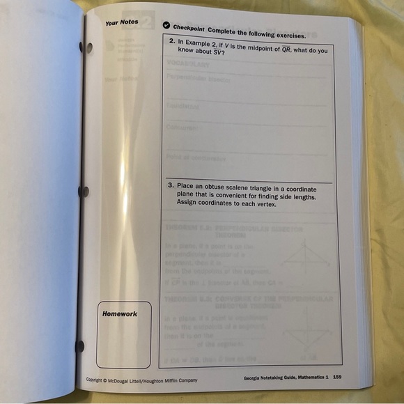 Mathematics 1 Georgia Notetaking Guide Transparencies McDougal Littell Book - Picture 13 of 16